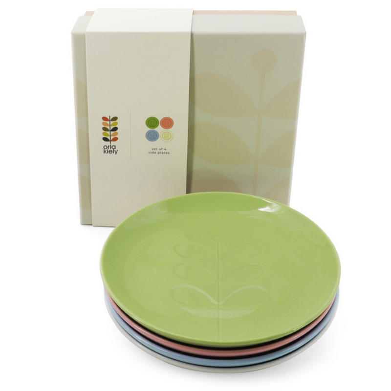 Orla Kiely Debossed Side Plates Set of 4