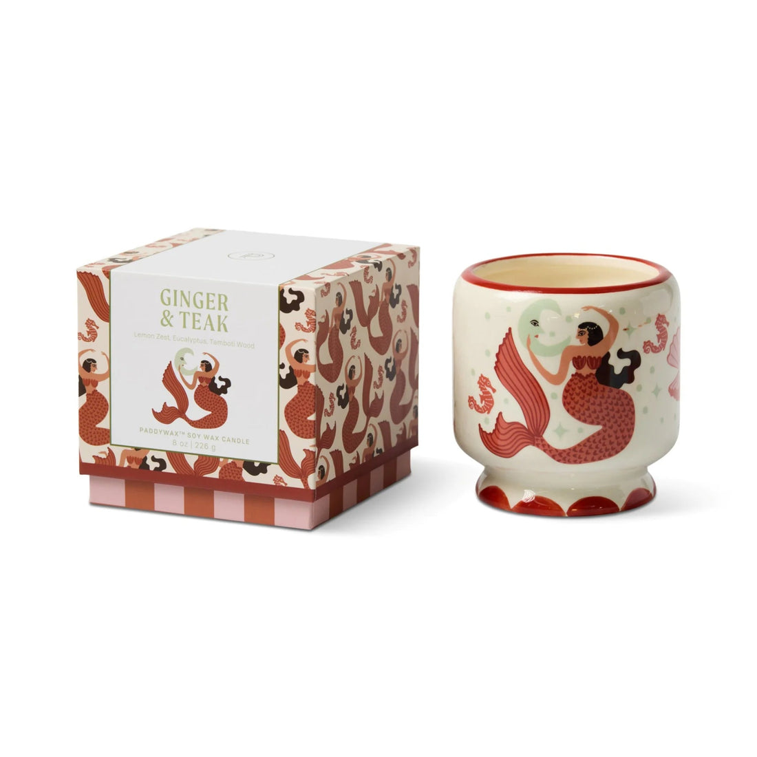 Paddywax A Dopo Mermaid &amp; Mood - Ginger &amp; Teak Candle 226g