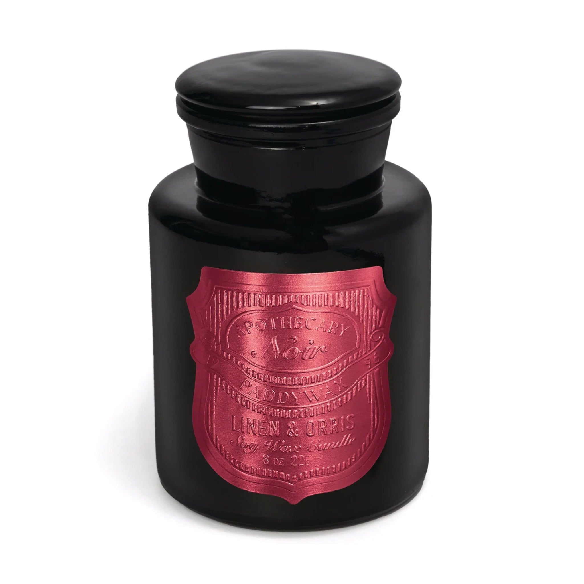Paddywax Apothecary Noir Candle Linen &amp; Orris 226g