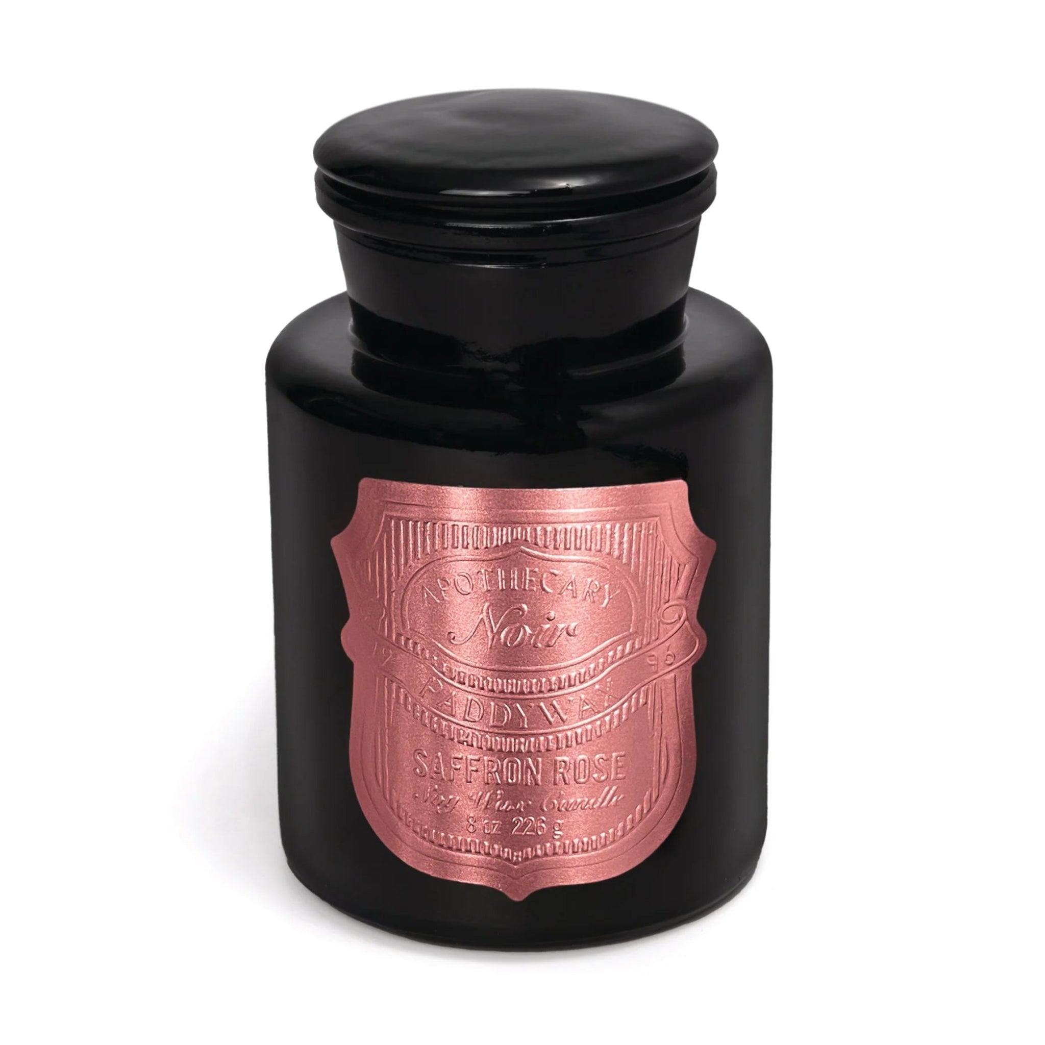 Paddywax Apothecary Noir Candle Saffron Rose 226g