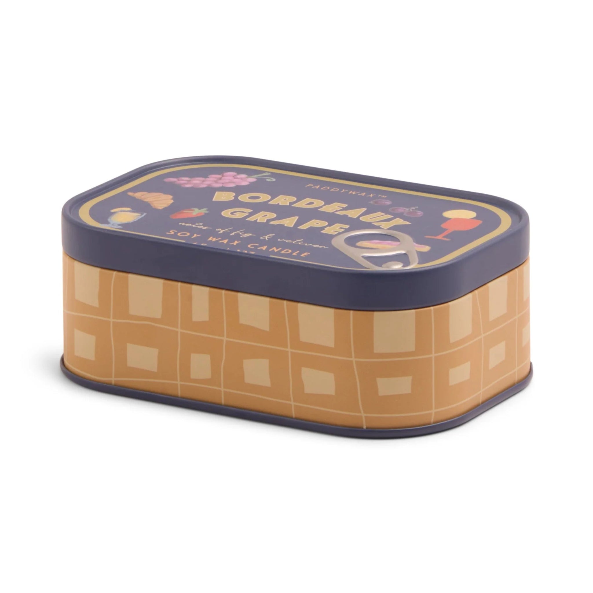 Candle tin labeled &