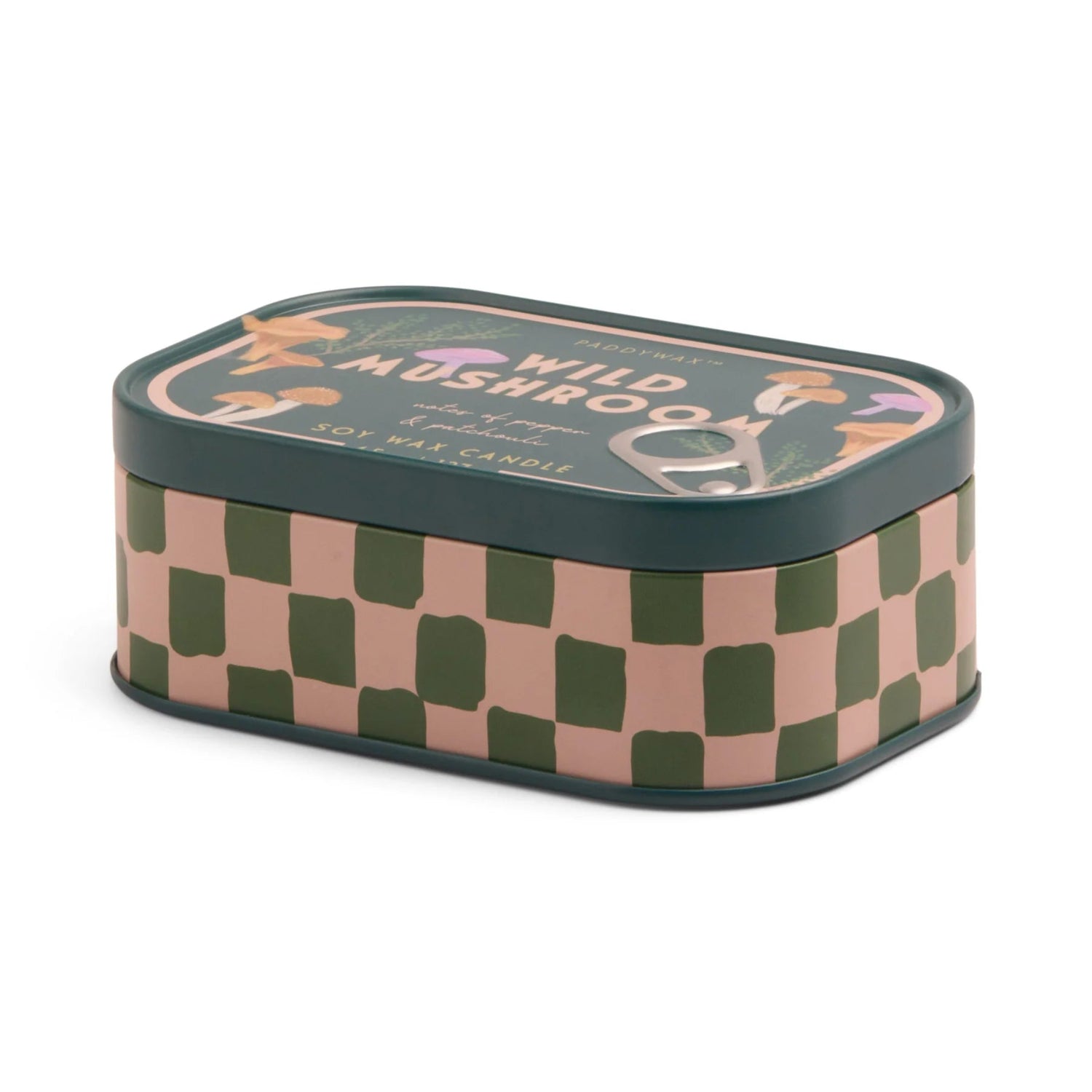 Checkered tin with &