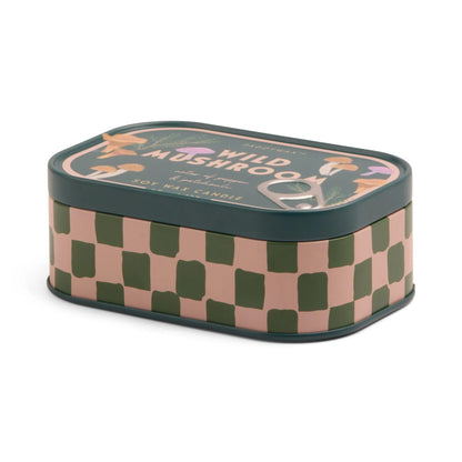 Checkered tin with &