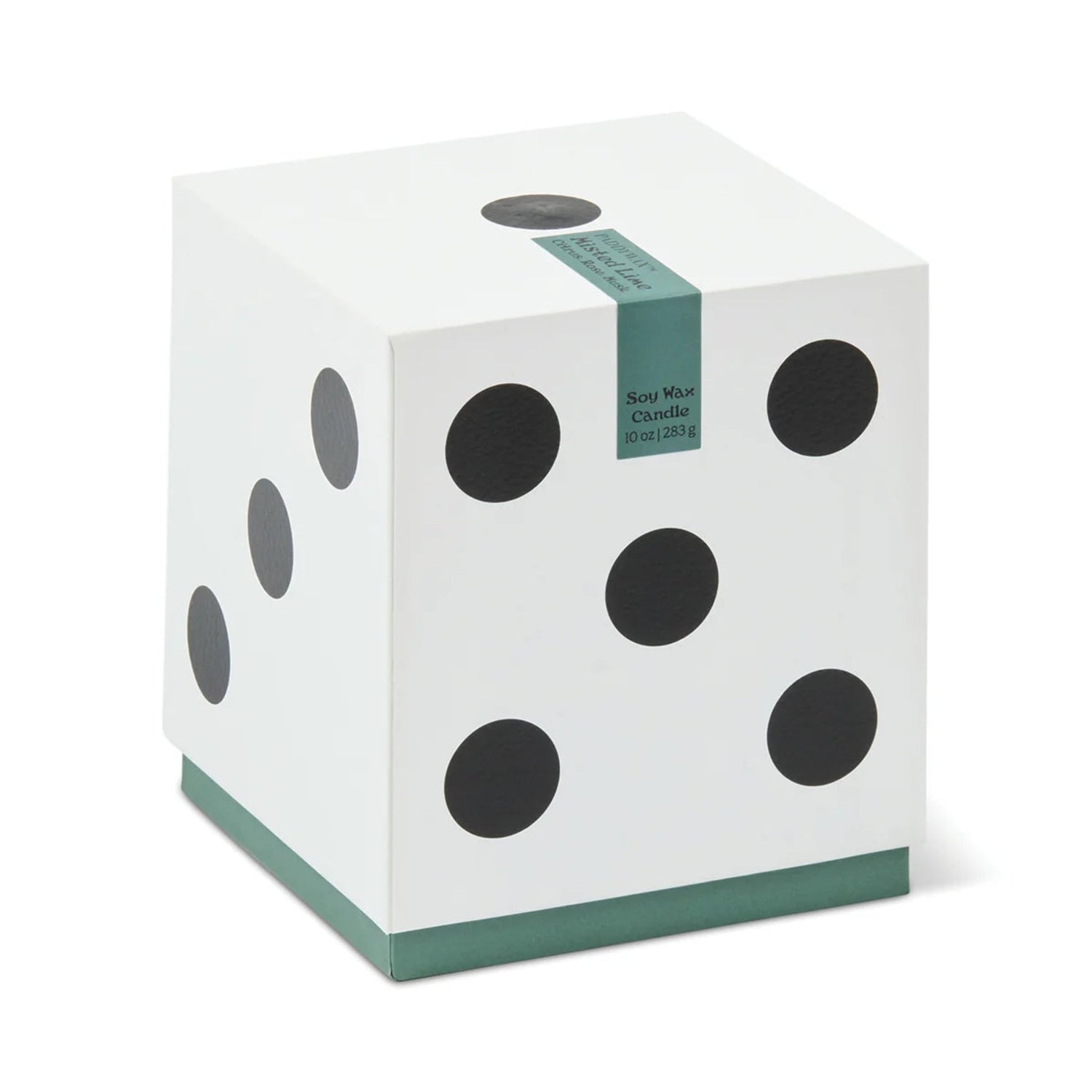 a white box with black dots