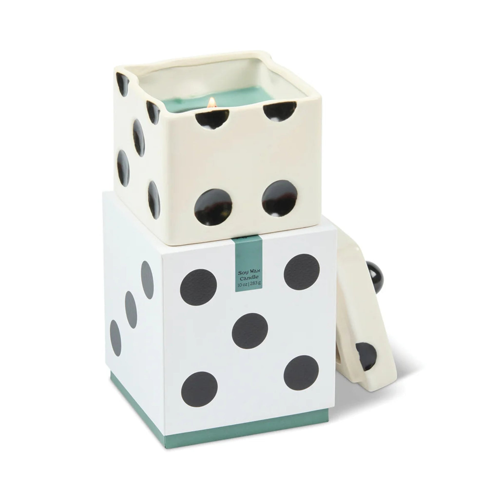 Paddywax Lucky Dice Green Wax Candle - Misted Lime 283g