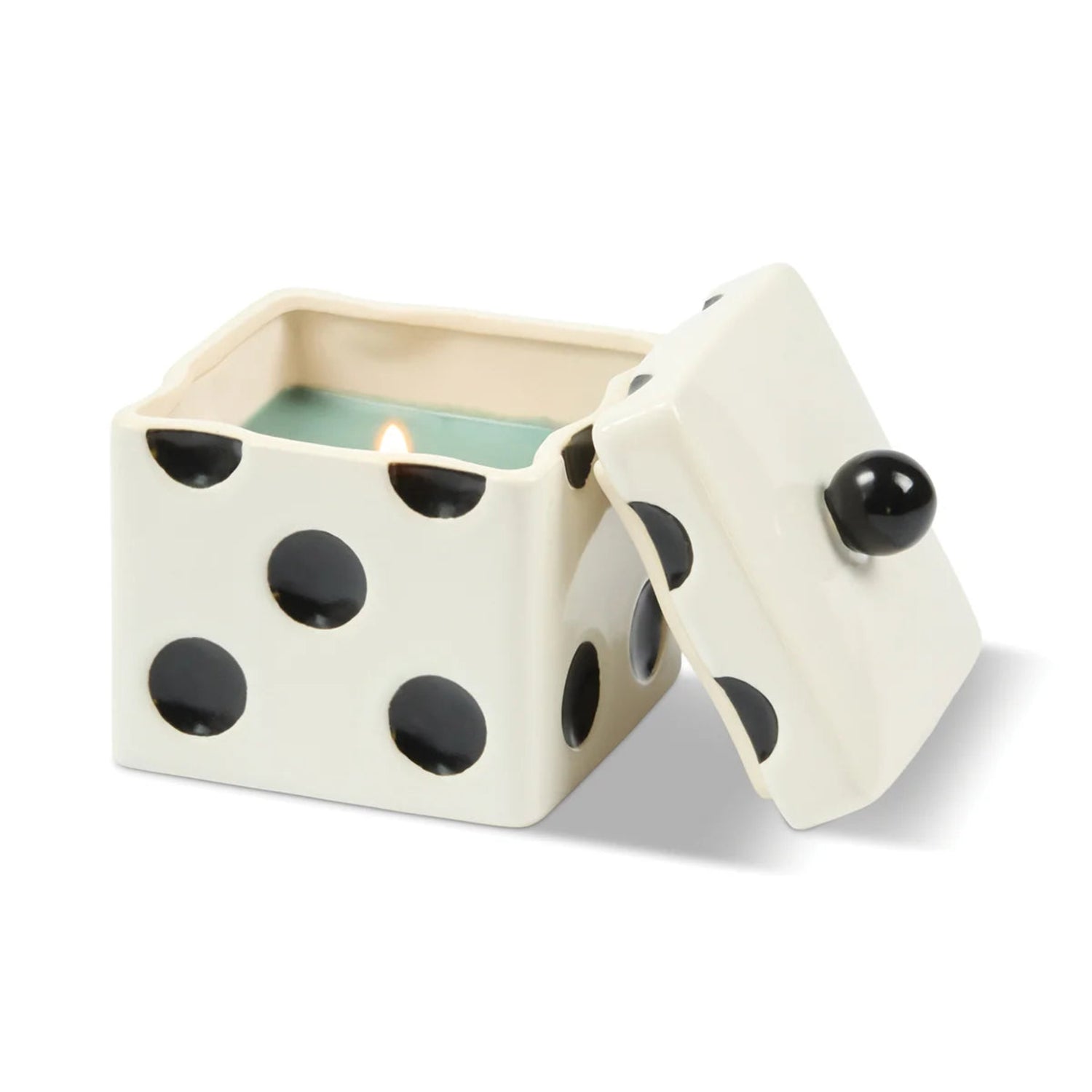 Paddywax Lucky Dice Green Wax Candle - Misted Lime 283g3
