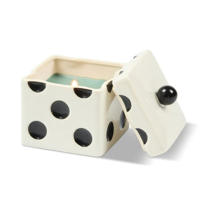 Paddywax Lucky Dice Green Wax Candle - Misted Lime 283g3