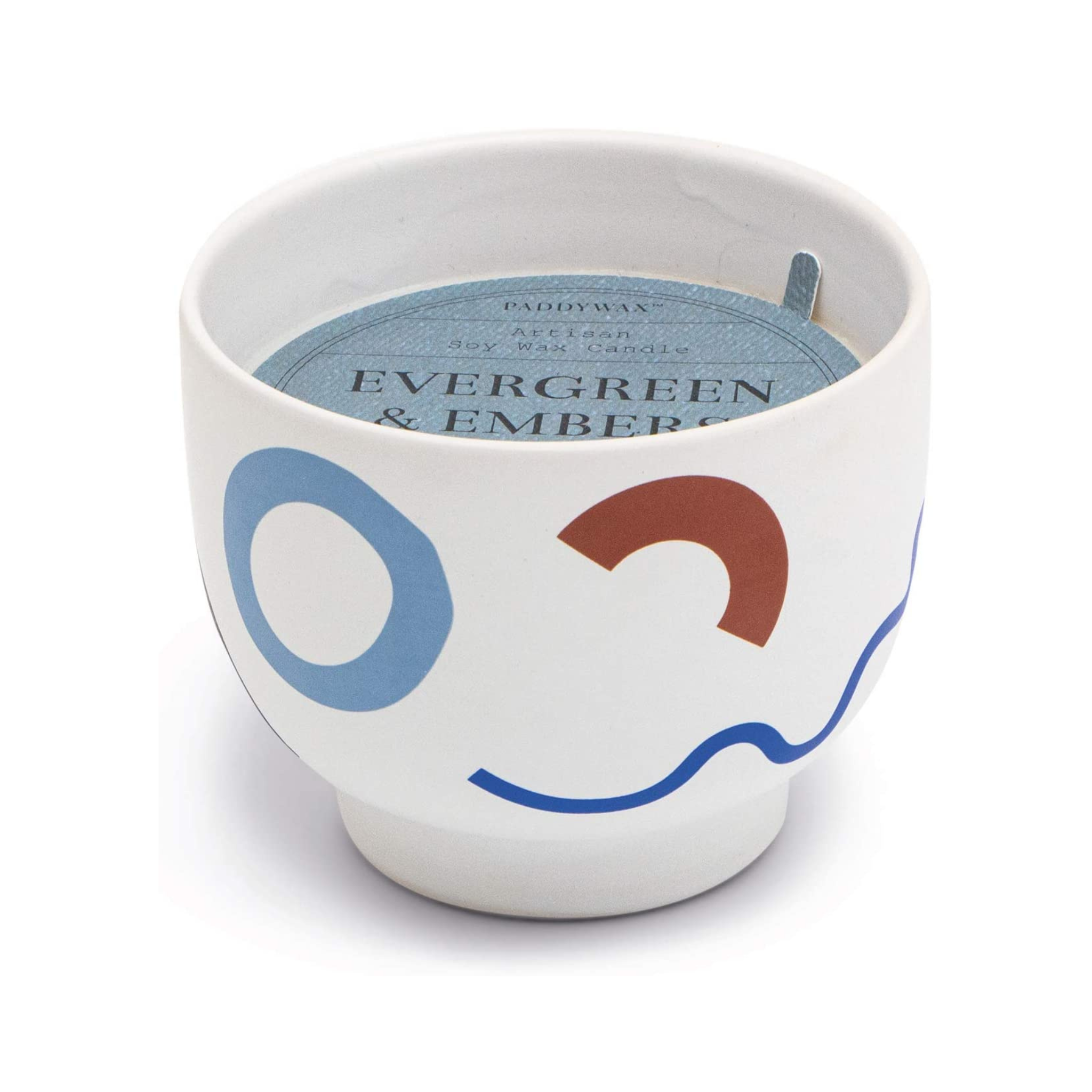 Paddywax Wabi Sabi 12oz Ceramic Candle, Evergreen &amp; Embers