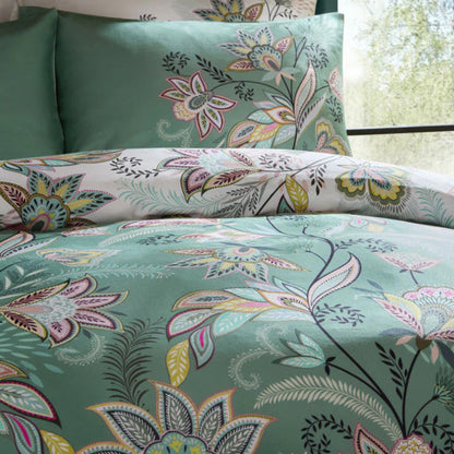 Sara Miller Passiflora Reversible Duvet Cover Set Light Stone Sage