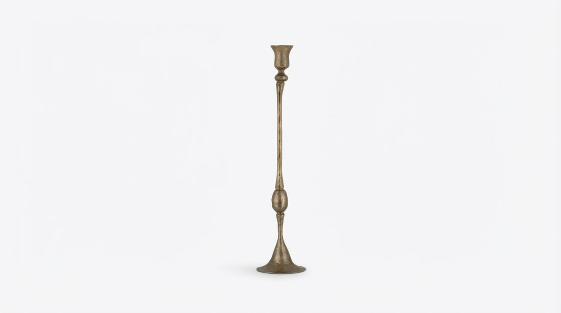 Nkuku Chaipat Candlestick Antique Brass