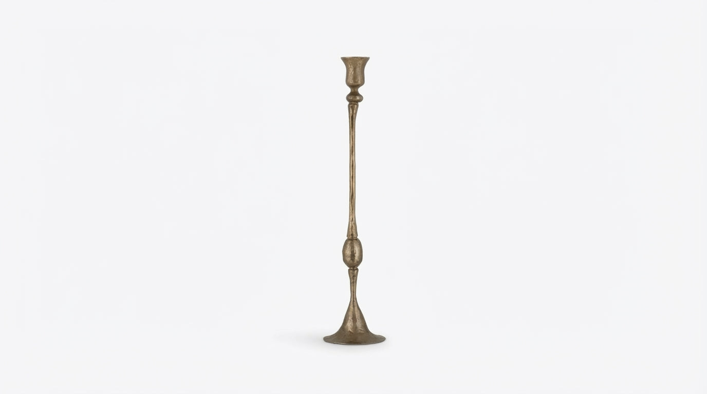 Nkuku Chaipat Candlestick Antique Brass