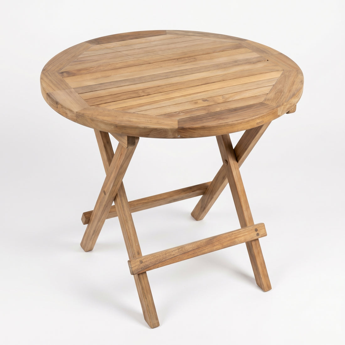 a wooden table with a white background