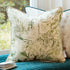 a close up of pillows