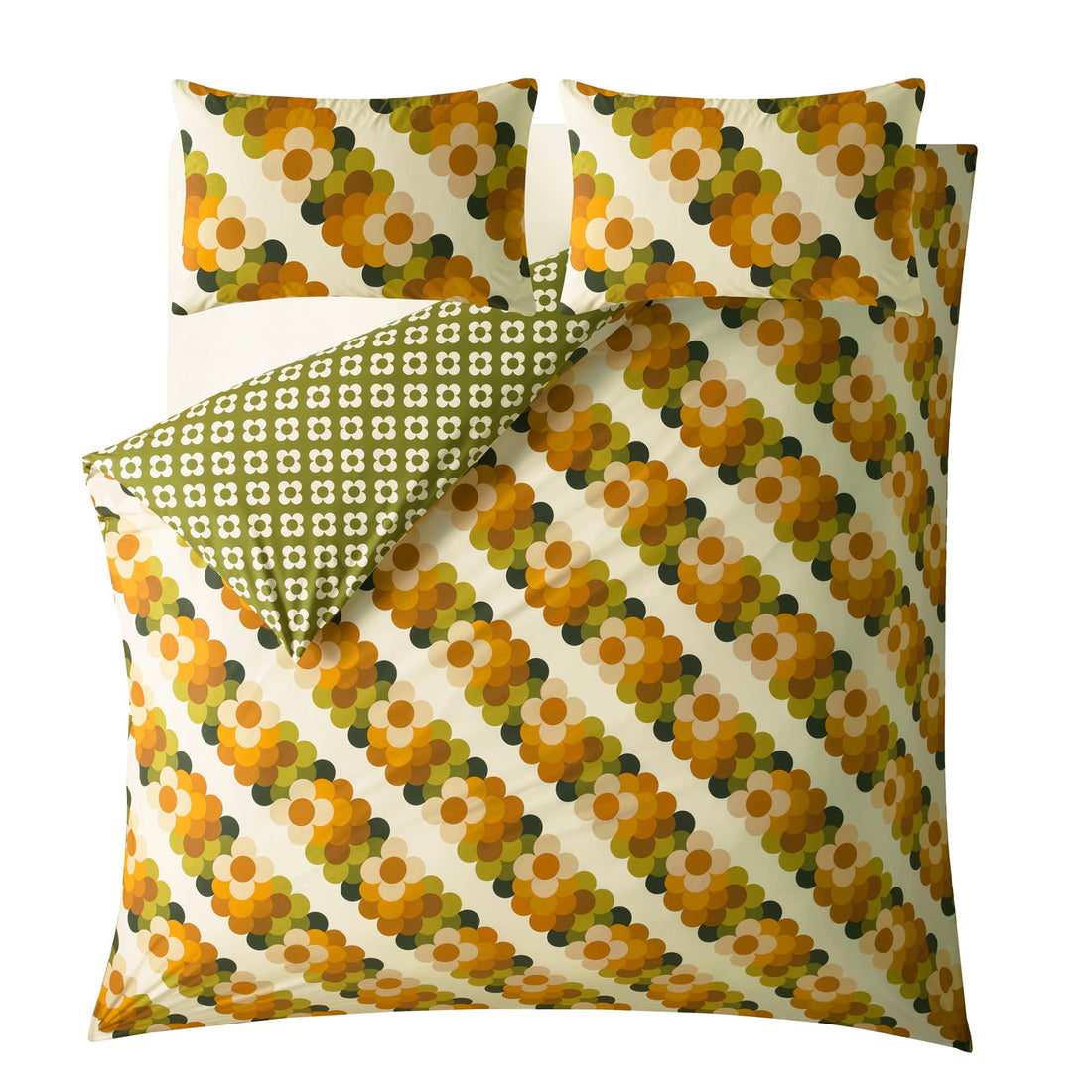 Orla Kiely Retro Flower Stripe Duvet Cover Set Multi