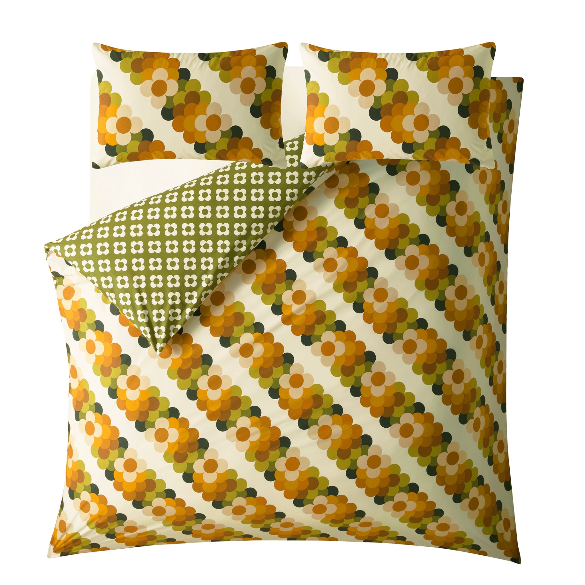 Orla Kiely Retro Flower Stripe Duvet Cover Set Multi
