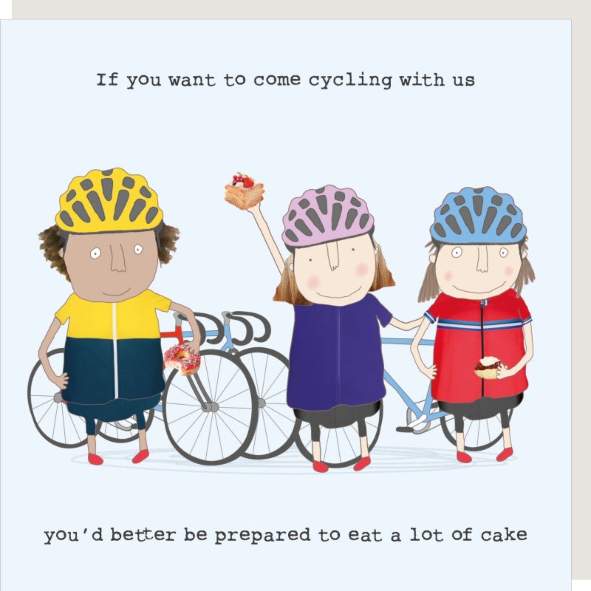 Rosie Made A Thing Cycling &amp; Cake Girls Birthday Card