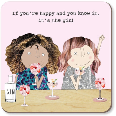 Rosie Made A Thing Happy Gin Coaster