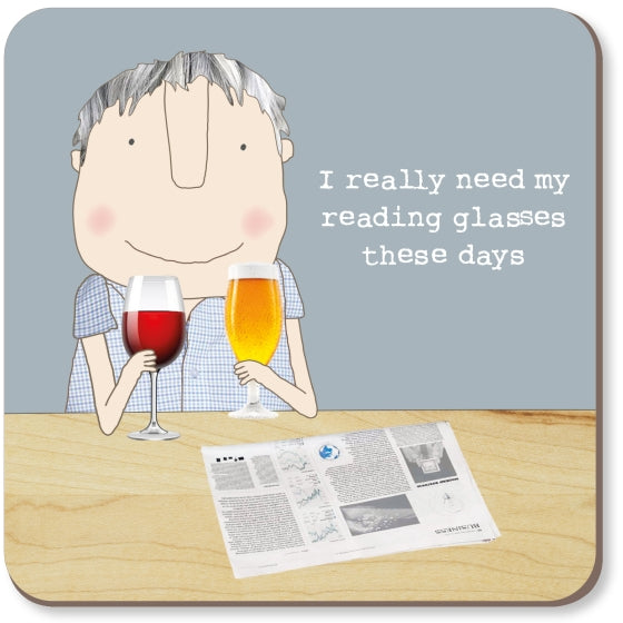 Rosie Made A Thing Reading Glasses Coaster