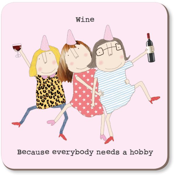 Rosie Made A Thing Wine Hobby Coaster