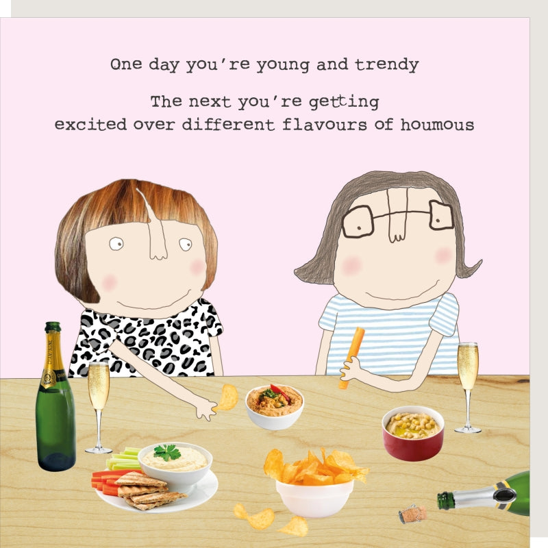 Rosie Made A Thing Houmous Birthday Card