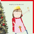 A Christmas-themed greeting card illustration with the text &