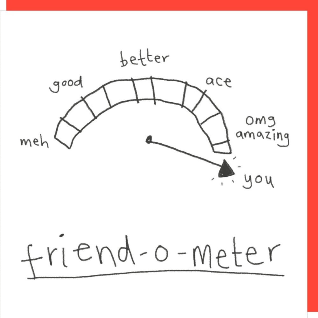Rosie Made A Thing Friend-O-Meter Birthday Card