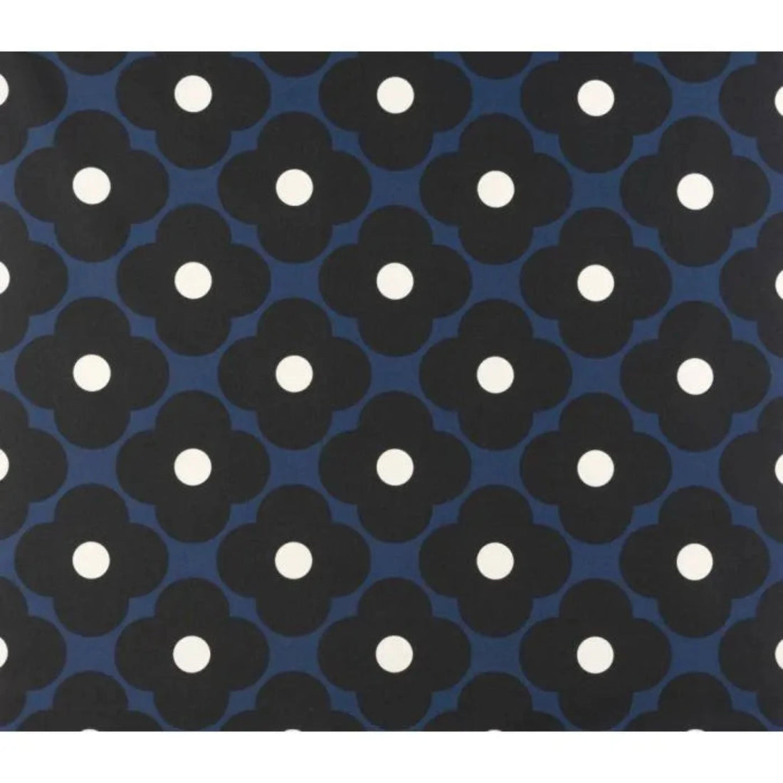 Orla Kiely Spot Flower Roll of Fabric Dark Marine