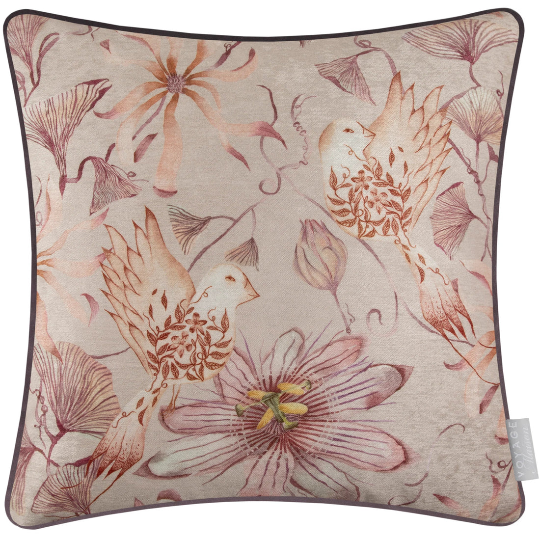 Voyage Maison Sybil Printed Piped Cushion Cover Primrose 50cm x 50cm