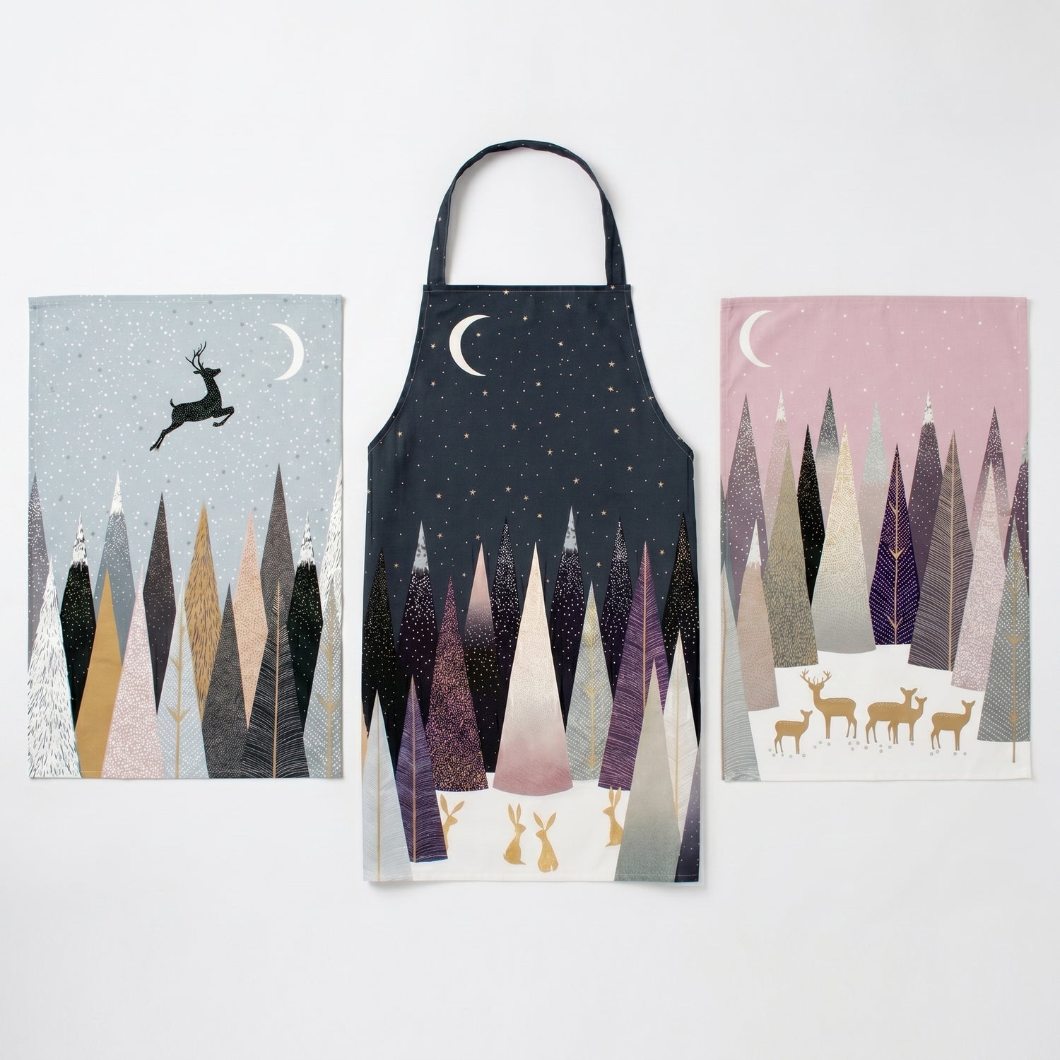 Sara Miller Frosted Pines Apron &amp; Tea Towel Bundle