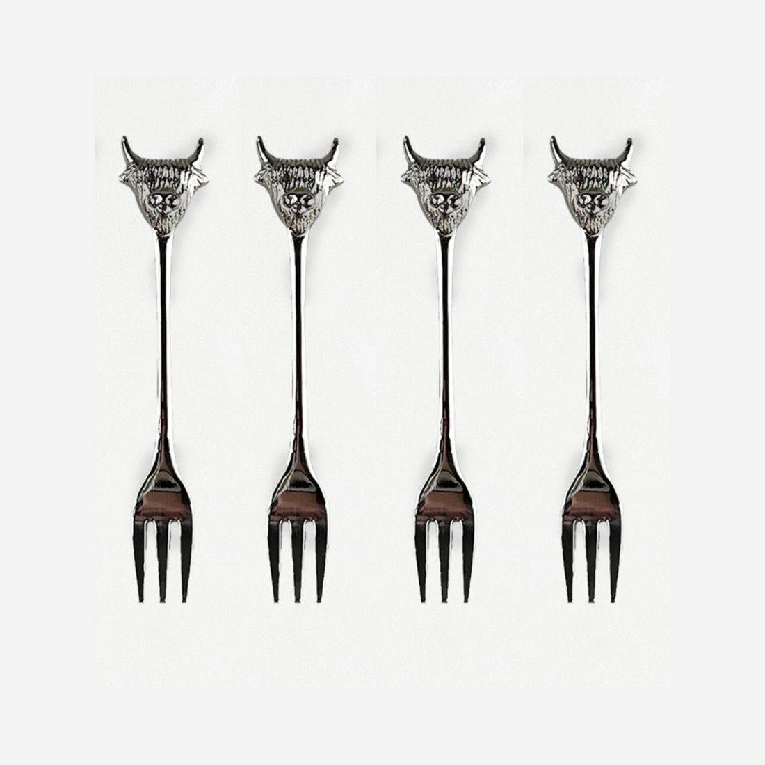 Selbrae House Highland Cow Pastry Fork Set of 4