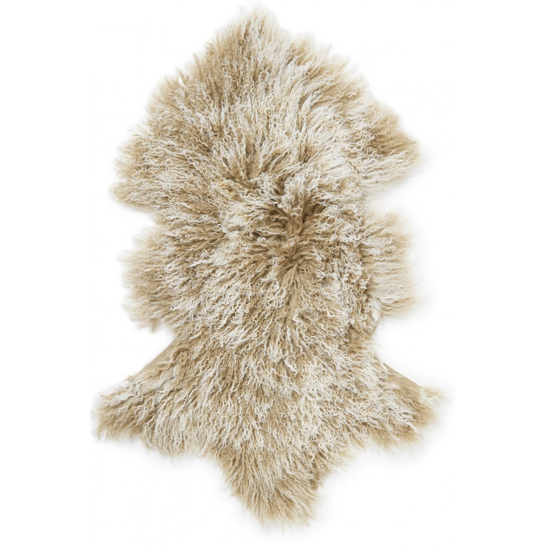 Skinnwille Shansi Tibet Lamb Sheepskin Rug Beige Snowtop