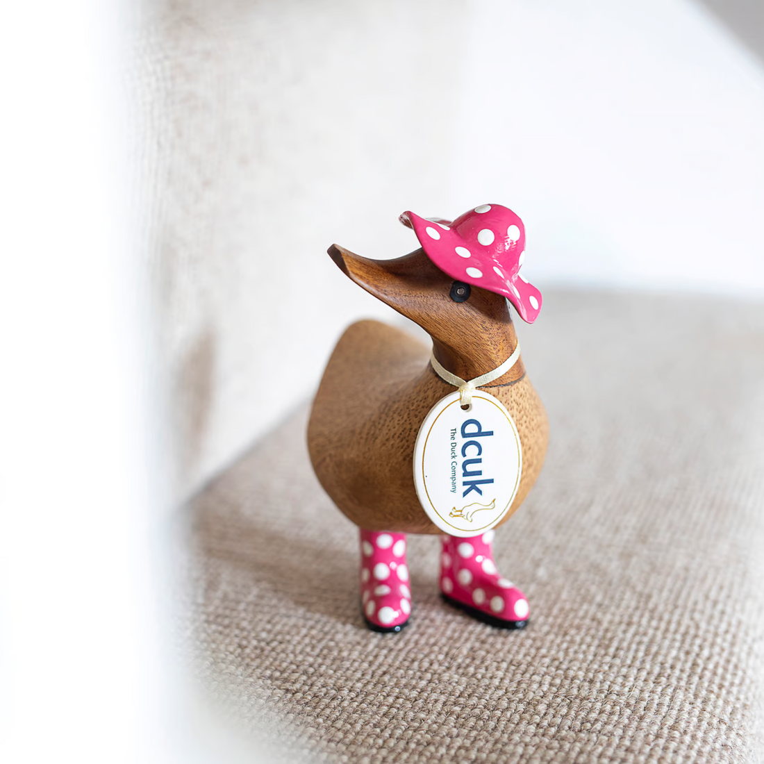 DCUK Spotty Hat and Boots Ducky Pink