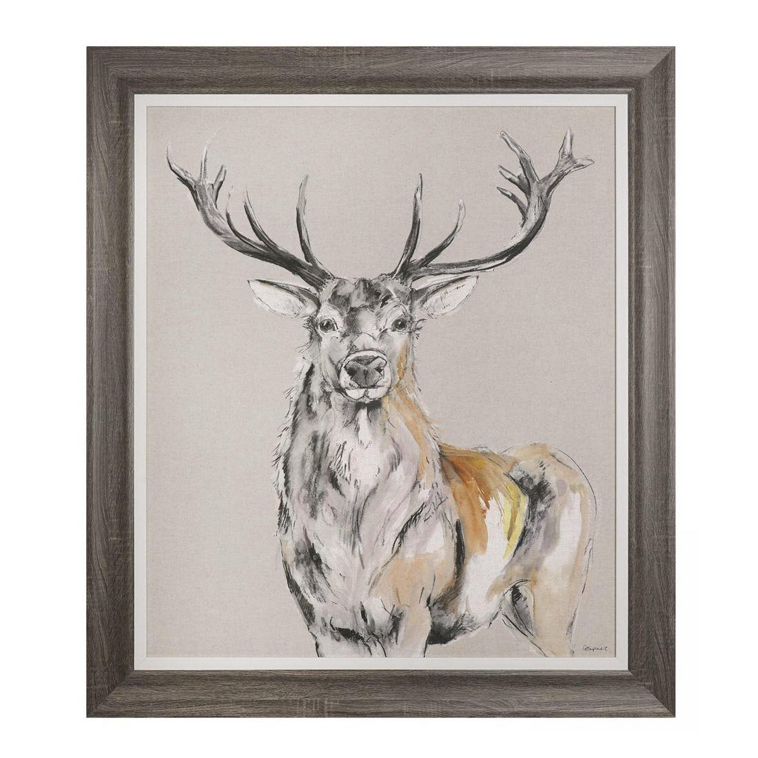 Standing Proud Stag by Gracie Tapner 84cm x 74cm