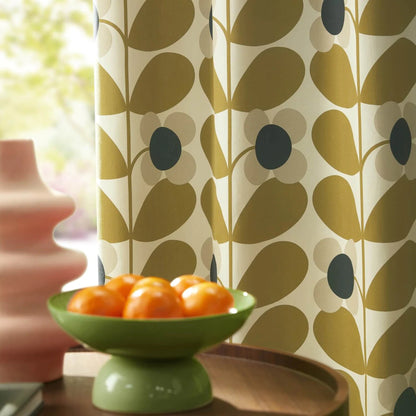 Orla Kiely Stem Bloom Antique Gold Curtains