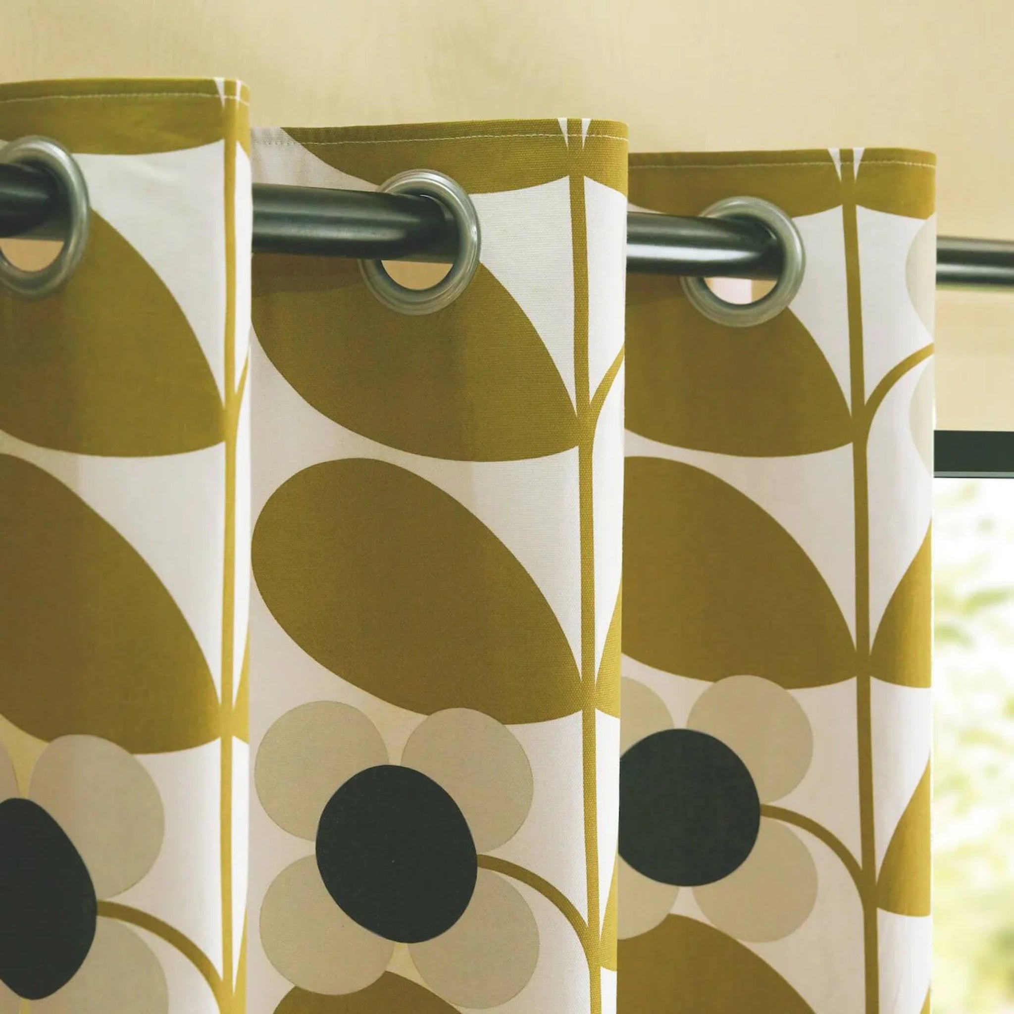 Orla Kiely Stem Bloom Antique Gold Curtains