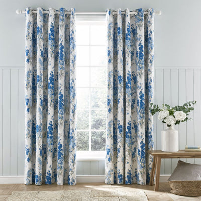 Laura Ashley Stocks Blackout Curtains Blue Sky W162cm D183cm- Packing Opened