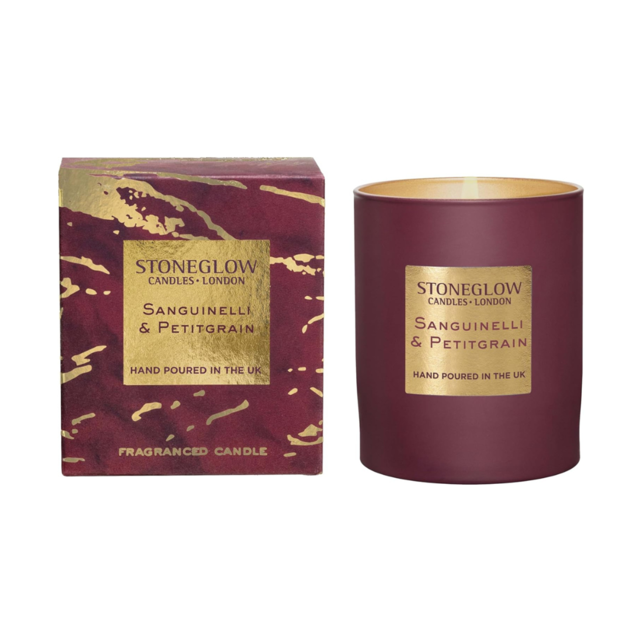 Stoneglow Luna Sanguinelli &amp; Petitgrain Candle 220g