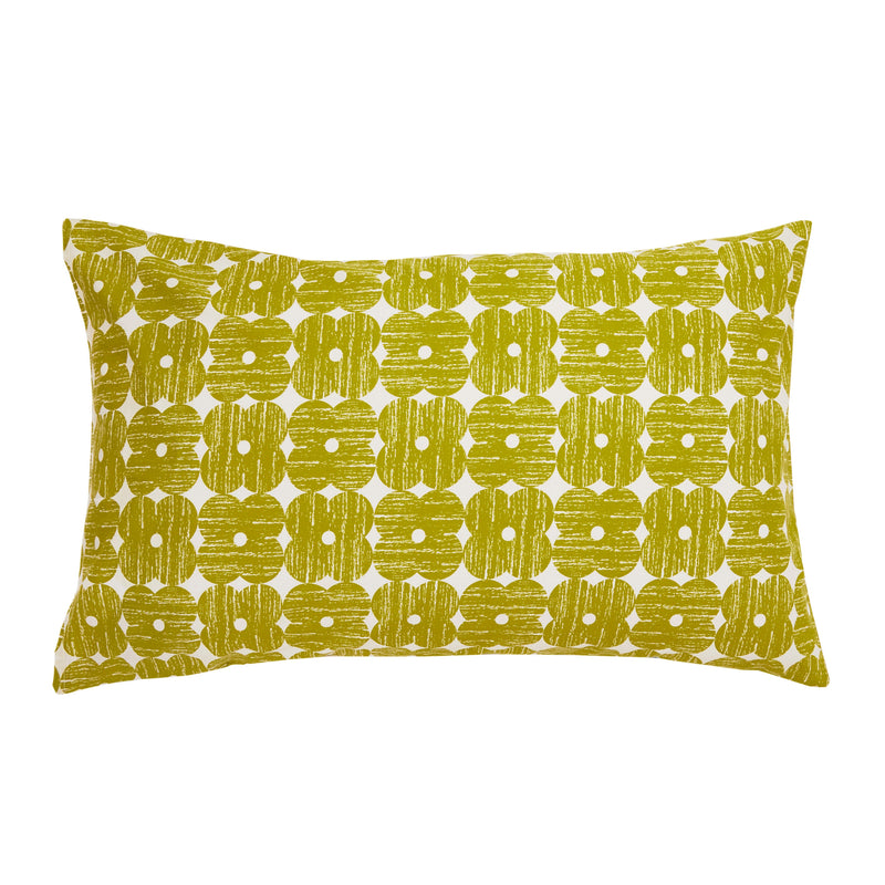 Orla Kiely Texture Flower Lilac Moss Pillowcase Reverse