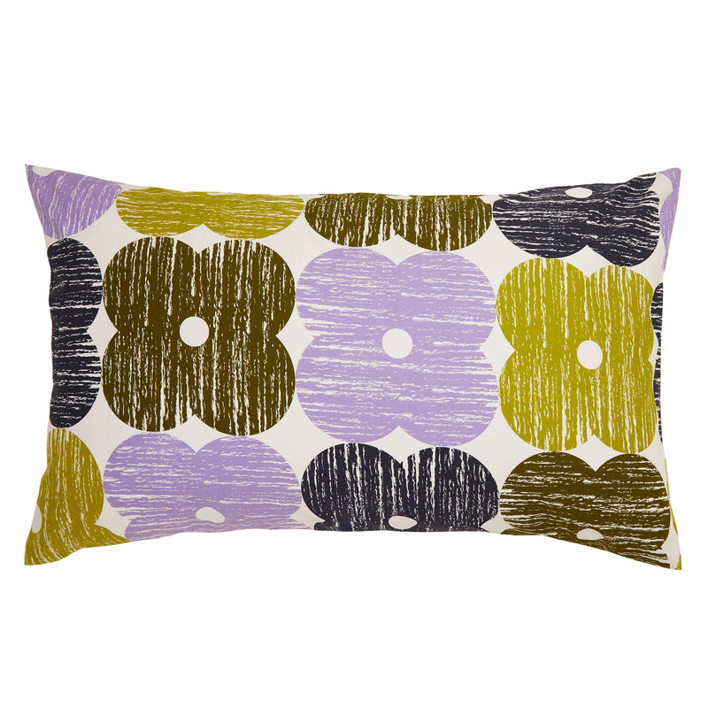 Orla Kiely Texture Flower Lilac Moss Pillowcase