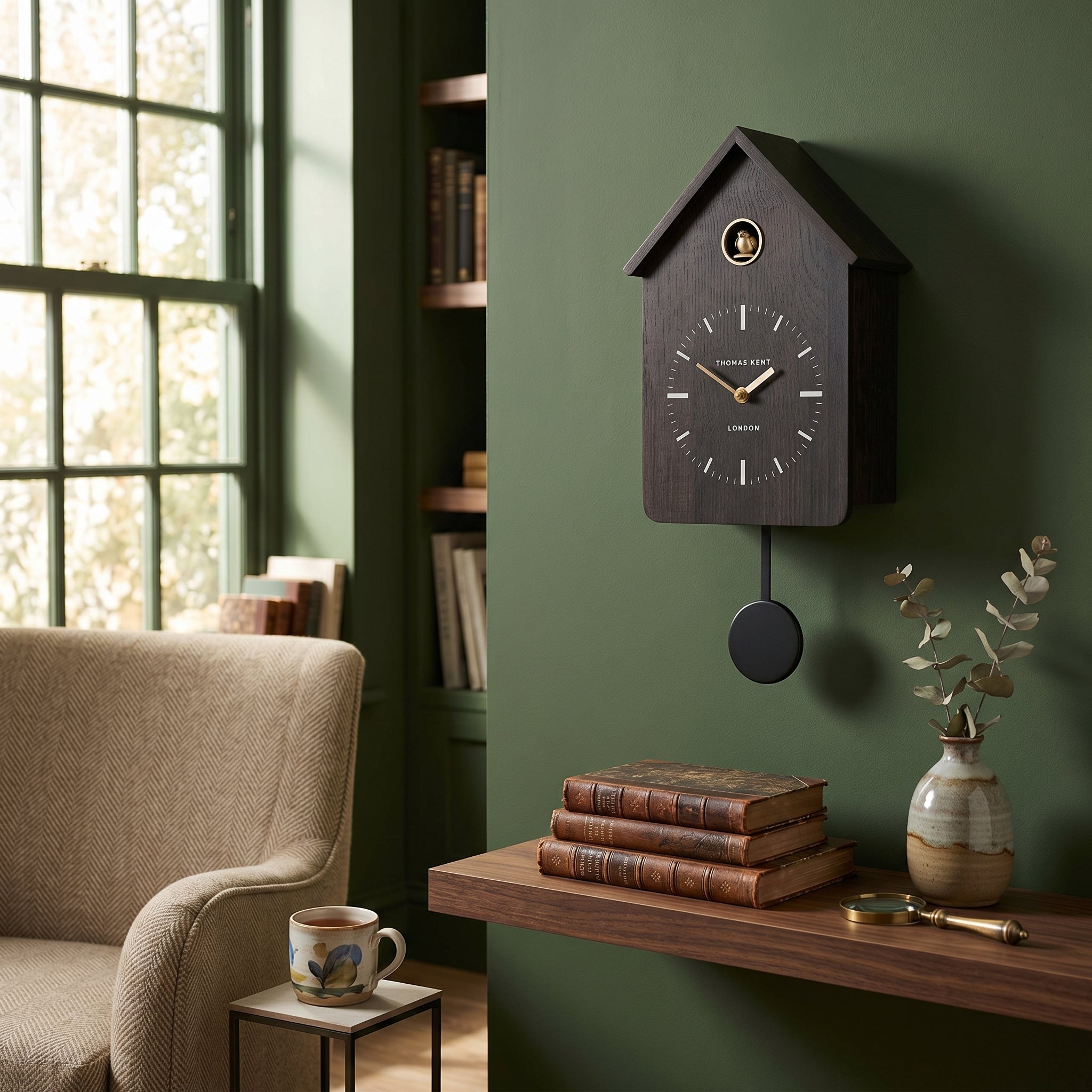 Thomas Kent Cuckoo Clock Charcoal