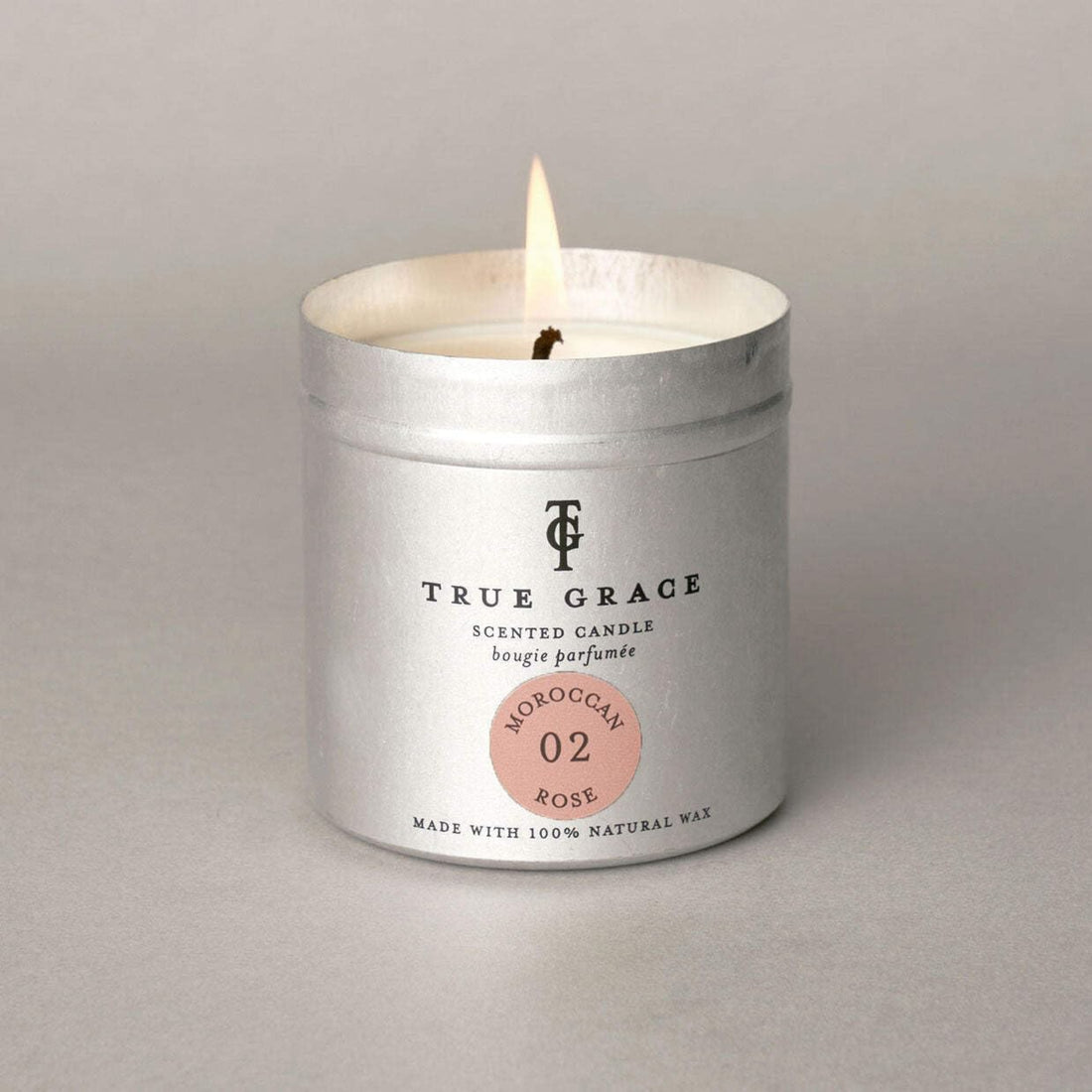 True Grace Moroccan Rose No02 Candle Tin 250g