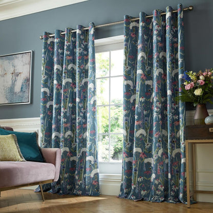 Voyage Maison Hermione Eyelet Pair of Curtains Indigo