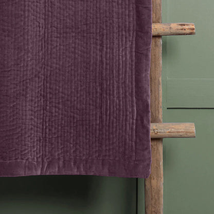 Voyage Maison Haze Velvet Quilted Throw Plum