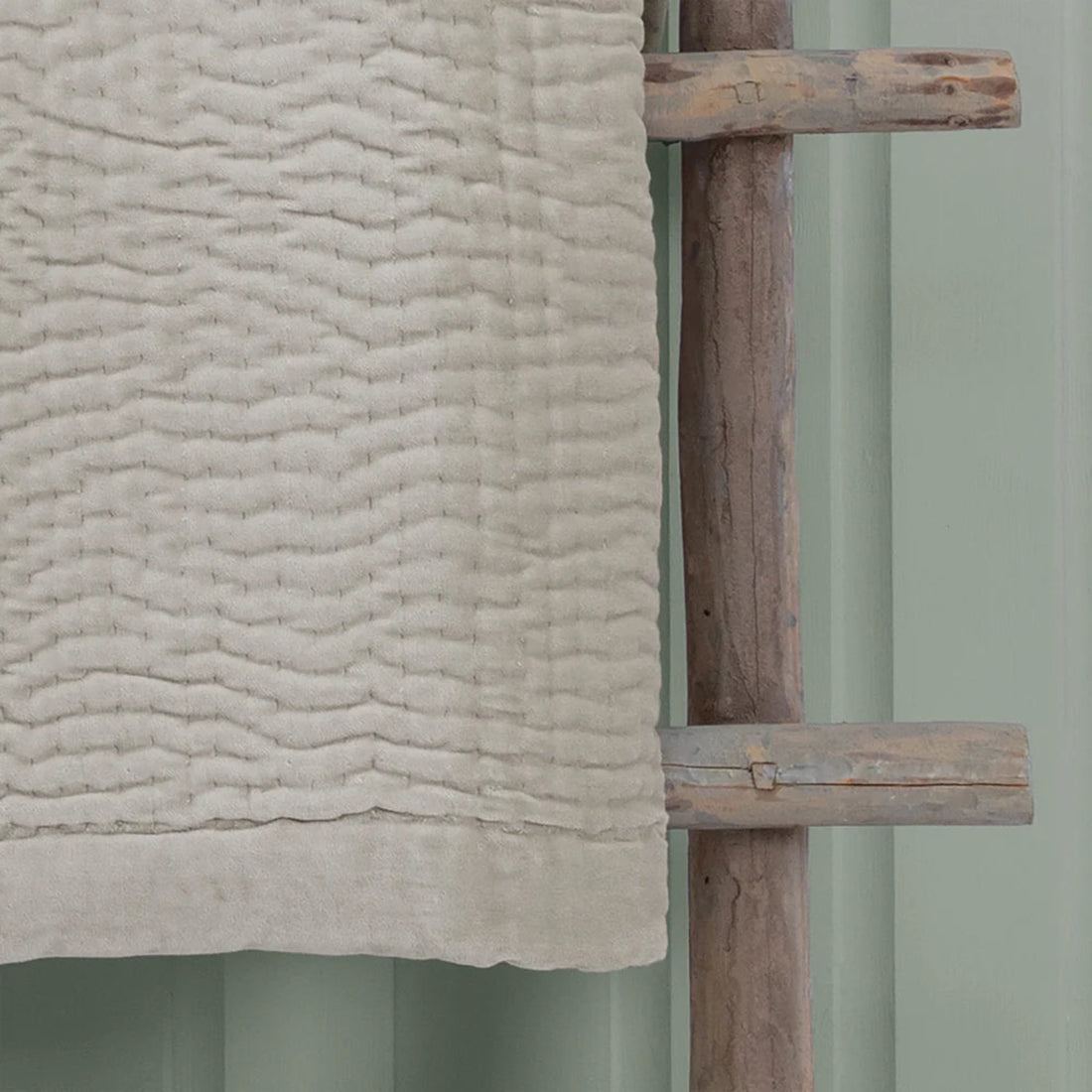 Voyage Maison Haze Velvet Quilted Throw Quartz