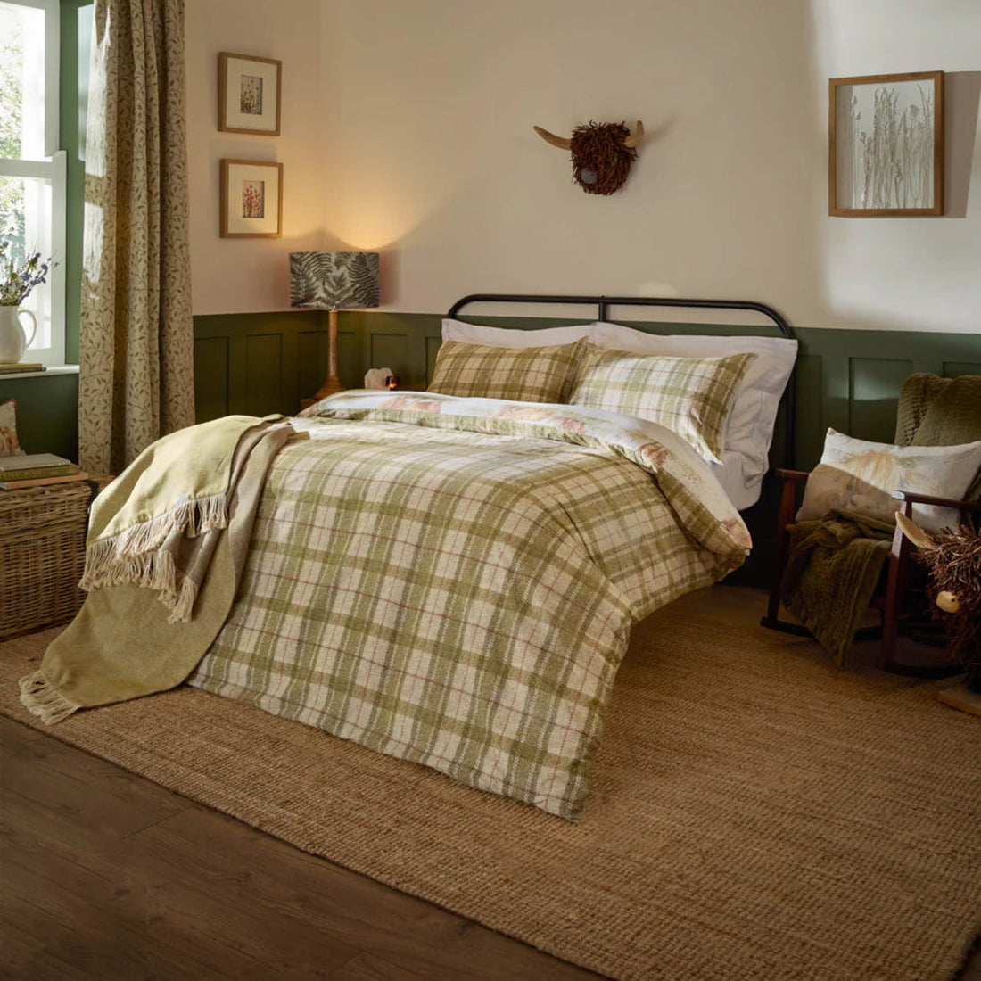 Voyage Maison Highland Cattle Reversible Duvet Cover Set Multicolour