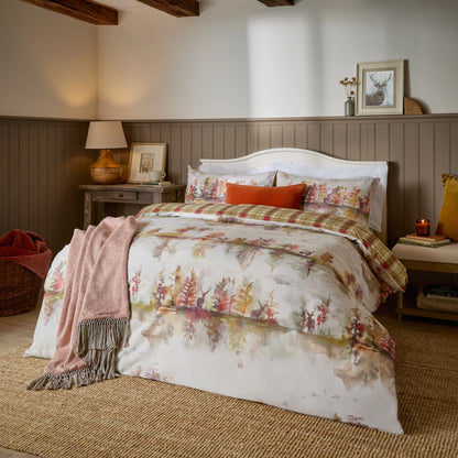 Voyage Maison Wilderness 100% Cotton Reversible Duvet Cover Set Plum