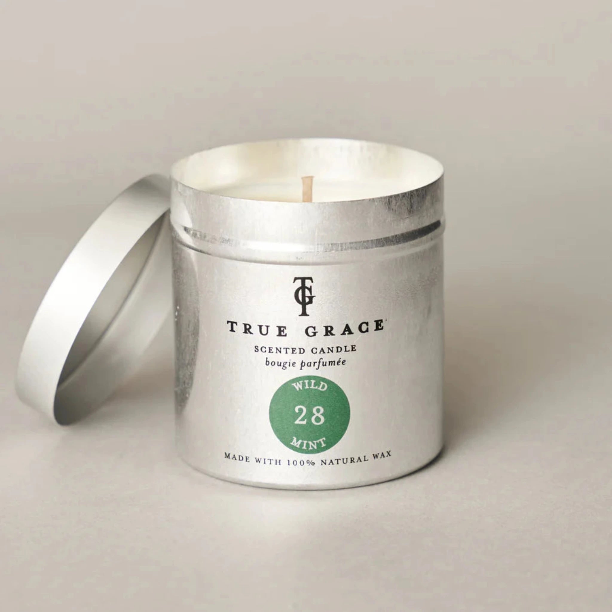 True Grace Wild Mint No28 Candle Tin 250g