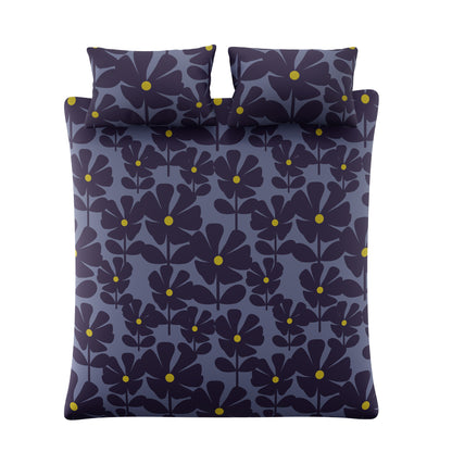 Orla Kiely Wildflower Duvet Cover Set Indigo Blue