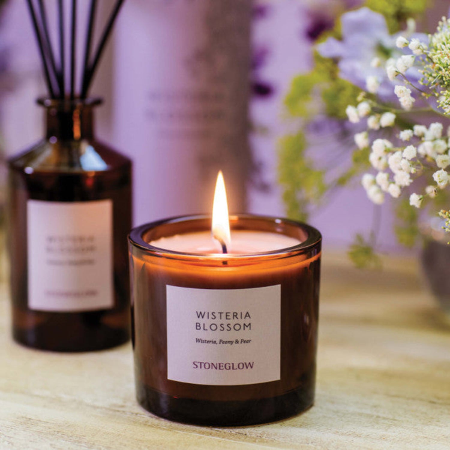 Stoneglow The Walled Garden Wisteria Blossom Candle 210g