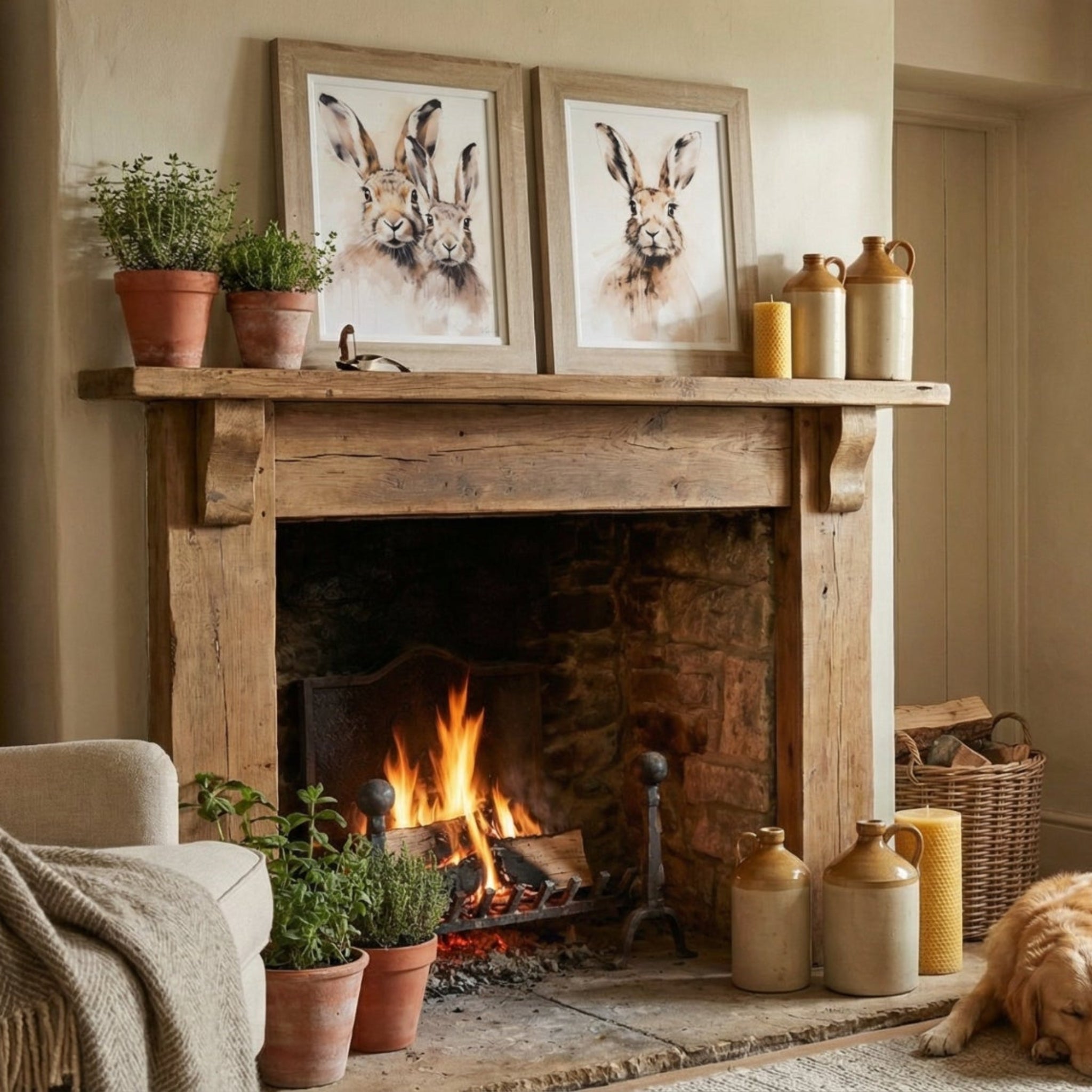 Woodland Whiskers Framed Canvas Set of 2 by Sabrina Roscino